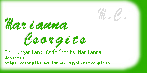 marianna csorgits business card